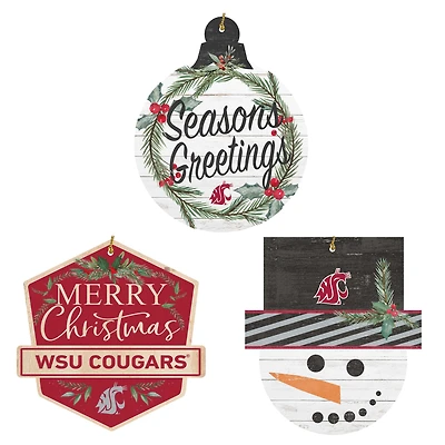 Washington State Cougars Ornament Bundle