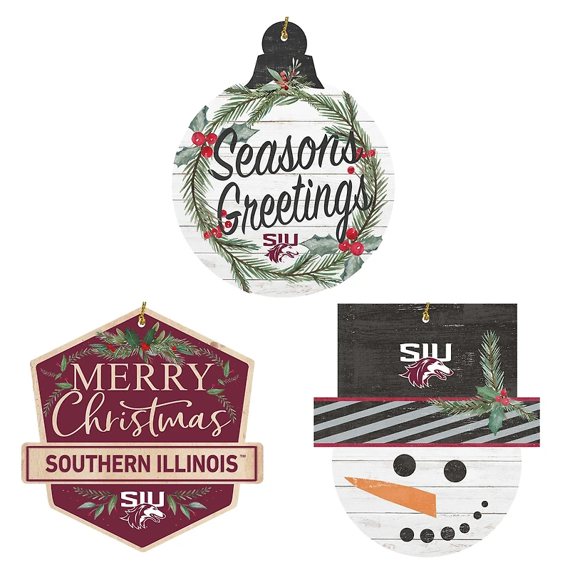 Southern Illinois Salukis Ornament Bundle