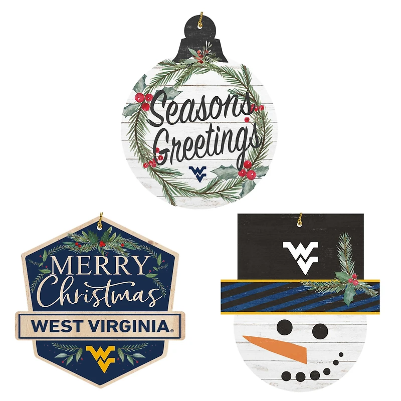 West Virginia Mountaineers Ornament Bundle