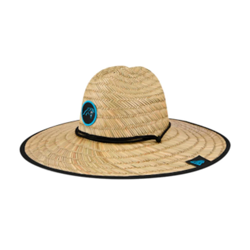 Men's New Era Natural Carolina Panthers NFL Training Camp Official Straw Lifeguard Hat