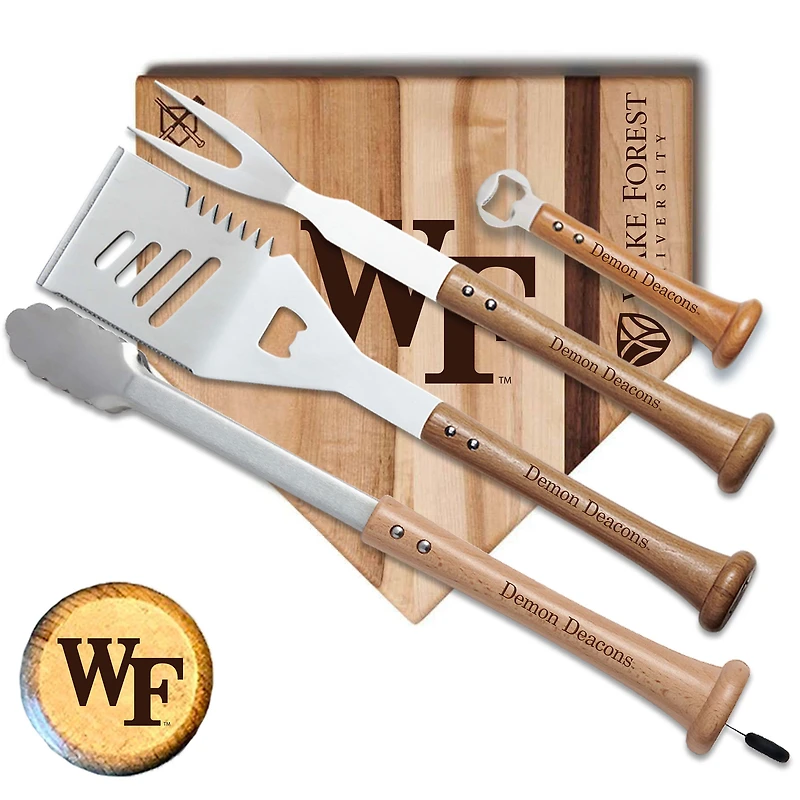 Baseball BBQ  Wake Forest Demon Deacons 12" Grand Slam Combo Set