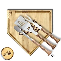 Baseball BBQ  Florida Gulf Coast Eagles 17" Trough Silver Slugger Combo Set