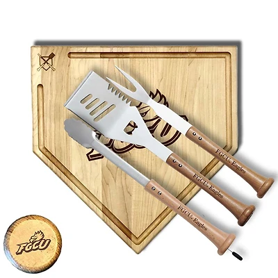 Baseball BBQ  Florida Gulf Coast Eagles 17" Trough Silver Slugger Combo Set