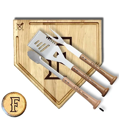 Baseball BBQ  Cal State Fullerton Titans 17" Trough Silver Slugger Combo Set