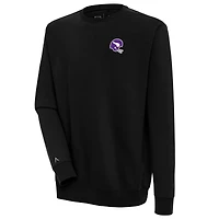 Men's Antigua  Black Minnesota Vikings Victory Crewneck Pullover Sweatshirt