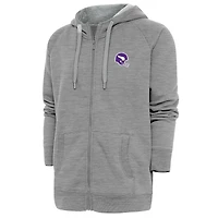 Men's Antigua  Heather Gray Minnesota Vikings Victory Full-Zip Hoodie