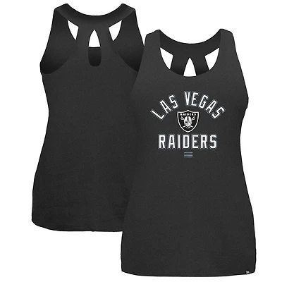 Women's New Era Black Las Vegas Raiders 2024 NFL Training Camp Tank Top