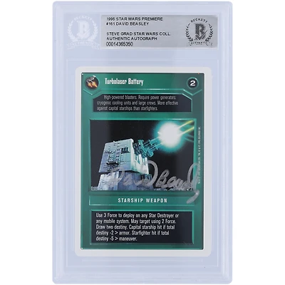 David Beasley Star Wars Autographed 1995 CCG Premiere #161 BAS Authenticated Card
