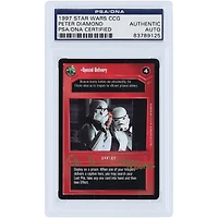 Peter Diamond Star Wars Autographed 1997 Star Wars CCG PSA Authenticated Card with "Storm Trooper" Inscription