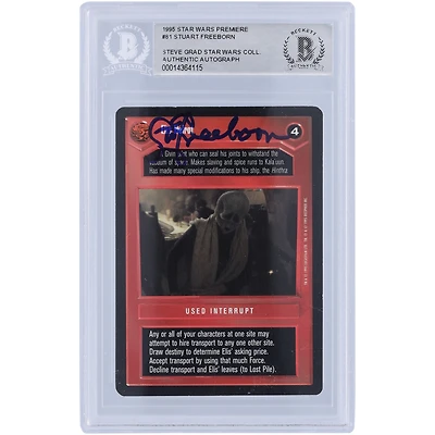 Stuart Freeborn Star Wars Autographed 1995 CCG #81 BAS Authenticated Card