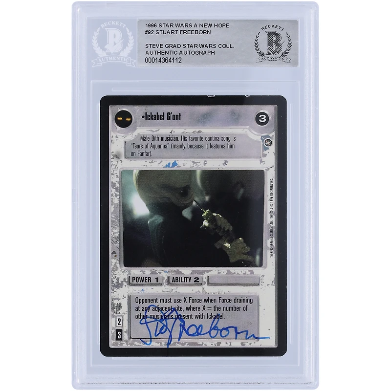 Stuart Freeborn Star Wars Autographed 1996 CCG #92 BAS Authenticated Card