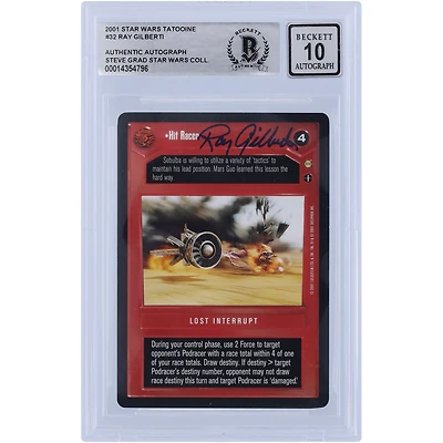 Ray Gilberti Autographed 2001 CCG Tatooine #32 BGS Authenticated 10 Card