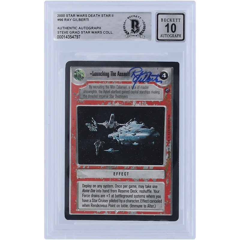 Ray Gilberti Star Wars Autographed 2000 CCG Death Star II #96 BGS Authenticated 10 Card