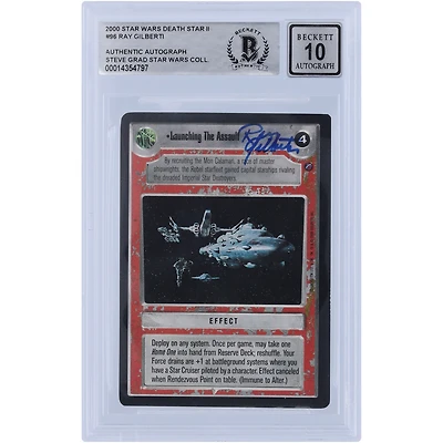 Ray Gilberti Star Wars Autographed 2000 CCG Death Star II #96 BGS Authenticated 10 Card