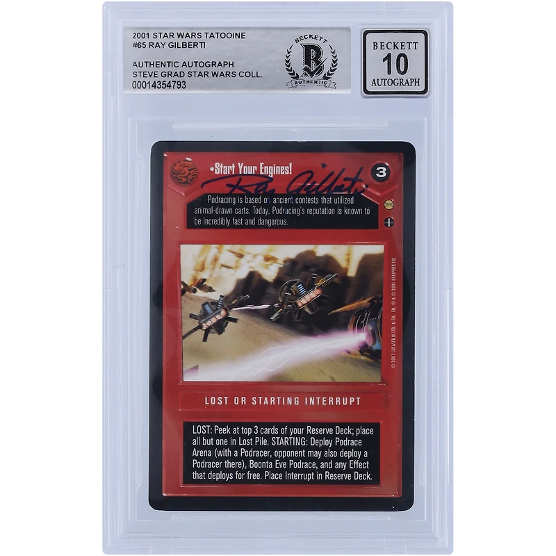 Ray Gilberti Autographed 2001 CCG Tatooine #65 BGS Authenticated 10 Card