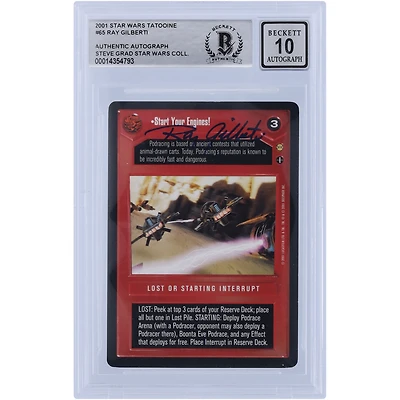 Ray Gilberti Autographed 2001 CCG Tatooine #65 BGS Authenticated 10 Card