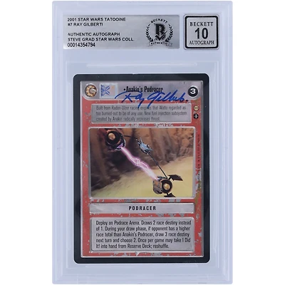 Ray Gilberti Autographed 2001 CCG Tatooine #7 BGS Authenticated 10 Card