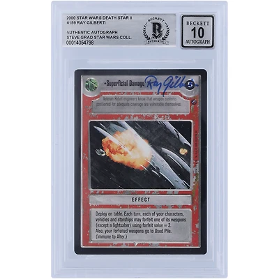 Ray Gilberti Star Wars Autographed 2000 CCG Death Star II #159 BGS Authenticated 10 Card