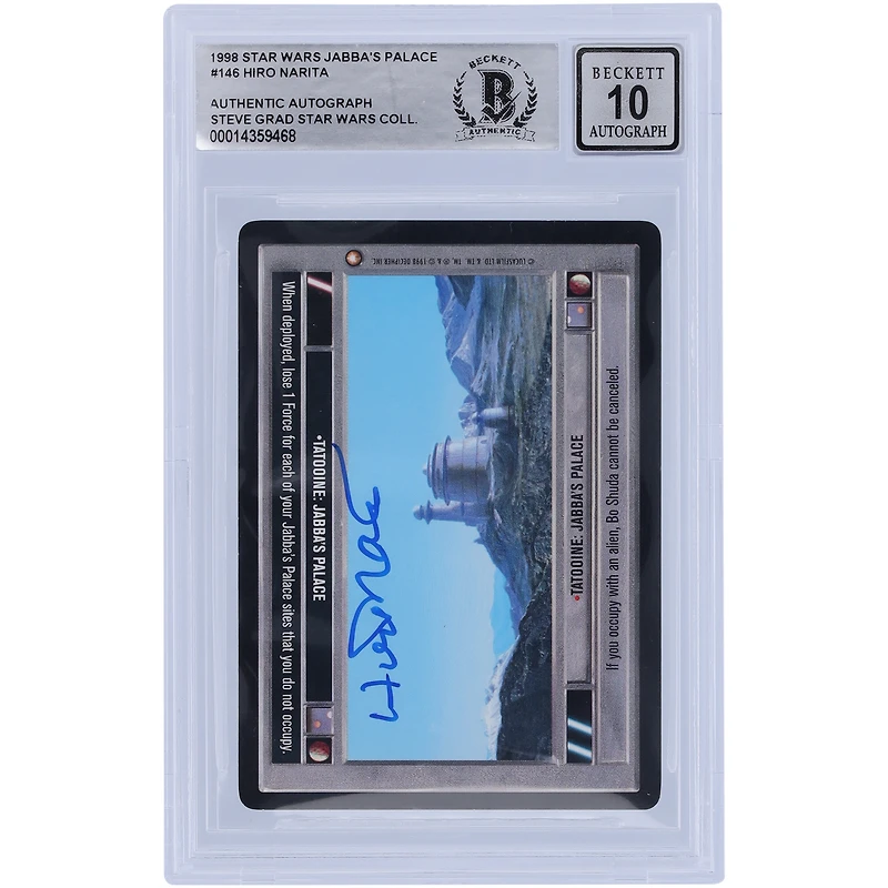 Hiro Narita Star Wars Autographed 1998 CCG Jabba's Palace #146 BGS Authenticated 10 Card