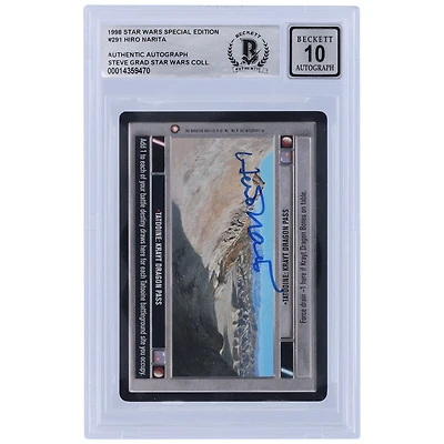 Hiro Narita Star Wars Autographed 1998 CCG Special Edition #291 BGS Authenticated 10 Card