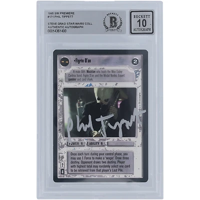 Phil Tippett Star Wars Autographed 1995 CCG Premiere #171 BGS Authenticated 10 Card