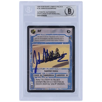 John Schoonraad Star Wars Autographed 1998 CCG Jabba's Palace #134 BGS Authenticated Card