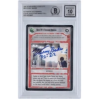 Kenny Baker Autographed 1997 CCG Star Wars Cloud City #95 BGS Authenticated 10 Card with "R2-D2" Inscription