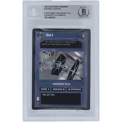 Paul Huston Star Wars Autographed 1995 CCG Premiere #138 BGS Authenticated Card