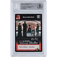 Kenny Baker Star Wars Autographed 1999 CCG Young Jedi #53 BGS Authenticated Card with "R2-D2" Inscription