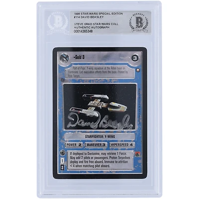 David Beasley Star Wars Autographed 1998 CCG Special Edition #114 BAS Authenticated Card