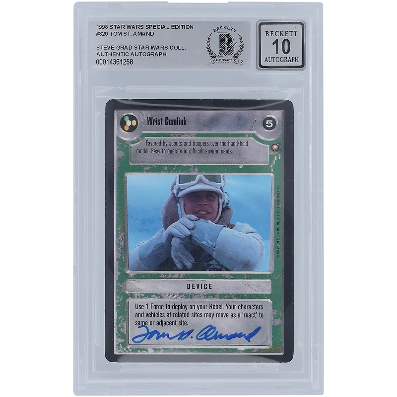 Tom St. Amand Star Wars Autographed 1998 CCG Special Edition #320 BGS Authenticated 10 Card