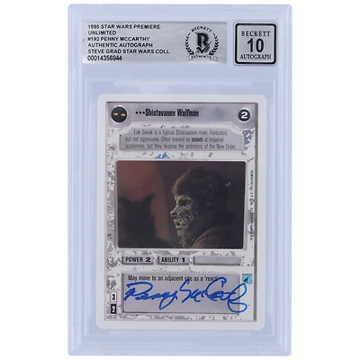 Penny McCarthy Star Wars Autographed 1995 CCG Premiere #192 BGS Authenticated 10 Card