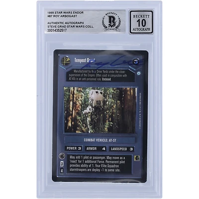 Roy Arbogast Star Wars Autographed 1999 CCG Endor #87 BGS Authenticated 10 Card