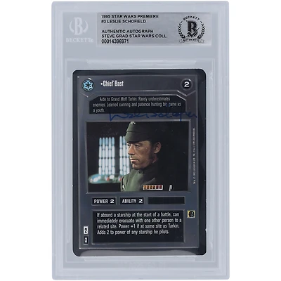 Leslie Schofield Star Wars Autographed 1995 CCG Premiere #3 BGS Authenticated Card
