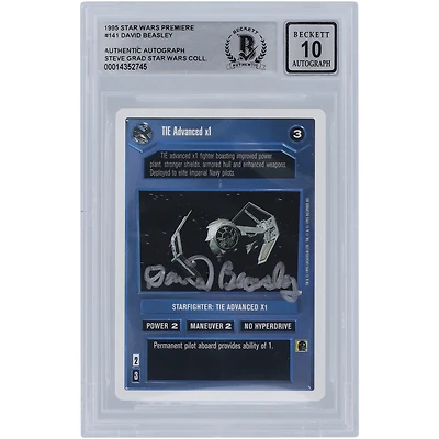 David Beasley Star Wars Autographed 1995 CCG Premiere #141 BGS Authenticated 10 Card
