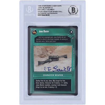 Carl Schmidt Star Wars Autographed 1996 CCG New Hope #78 BGS Authenticated Authentic Card