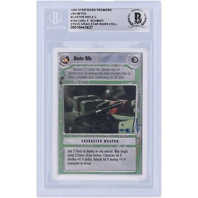 Carl Schmidt Star Wars Autographed 1995 CCG Premiere #150 BGS Authenticated Authentic Card