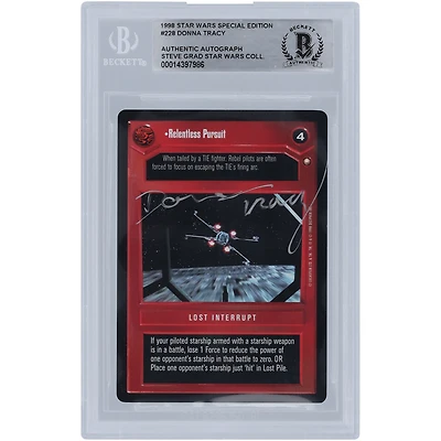 Donna Tracy Star Wars Autographed 1998 CCG Special Edition #228 BGS Authenticated Card