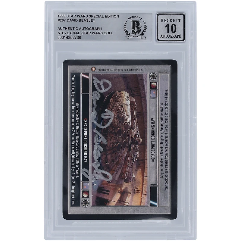 David Beasley Star Wars Autographed 1998 CCG Special Edition #267 BGS Authenticated 10 Card