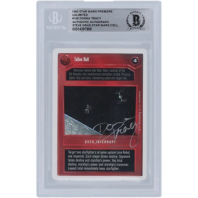 Donna Tracy Star Wars Autographed 1995 CCG Premiere #108 BGS Authenticated Card