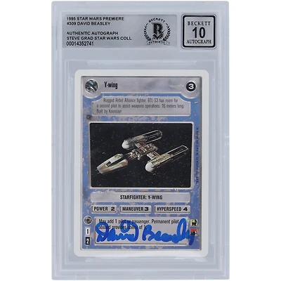 David Beasley Star Wars Autographed 1995 CCG Premiere #309 BGS Authenticated 10 Card