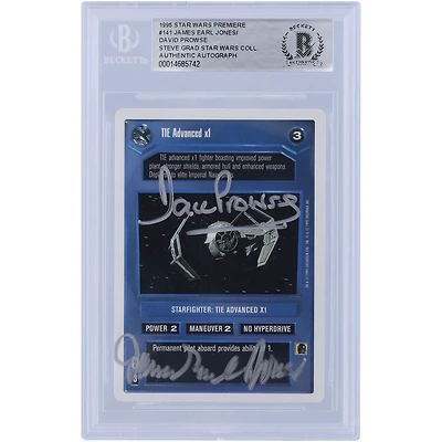 David Prowse and James Earl Jones Star Wars Autographed 1995 CCG Premiere #141 BGS Authenticated Authentic Card