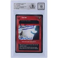 David Prowse and James Earl Jones Star Wars Autographed 1997 CCG Cloud City #87 BGS Authenticated 10 Auto Grade Card