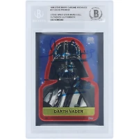 David Prowse Star Wars Autographed 1999 Topps Chrome #D1 BAS Authenticated Card with "Is Darth Vader" Inscription