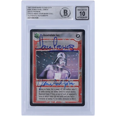 David Prowse and James Earl Jones Star Wars Autographed 1997 CCG Cloud City #168 BGS Authenticated 10 Auto Grade Card