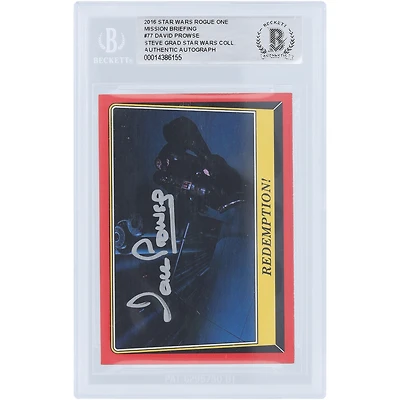 David Prowse Star Wars Autographed 2016 Topps Rogue One Darth Vader #77 BAS Authenticated Card