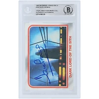 David Prowse Star Wars Autographed 1980 Topps The Empire Strikes Back Darth Vader Blue Signature #104 BAS Authenticated Card