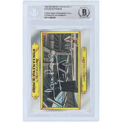 David Prowse Star Wars Autographed 1980 Topps The Empire Strikes Back Darth Vader #122 BAS Authenticated Card