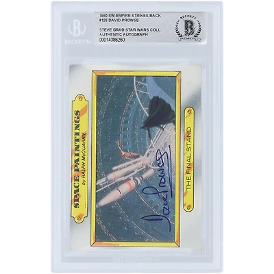 David Prowse Star Wars Autographed 1980 Topps The Empire Strikes Back Darth Vader #128 BAS Authenticated Card