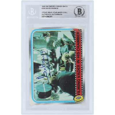 David Prowse Star Wars Autographed 1980 Topps The Empire Strikes Back Darth Vader #256 BAS Authenticated Card
